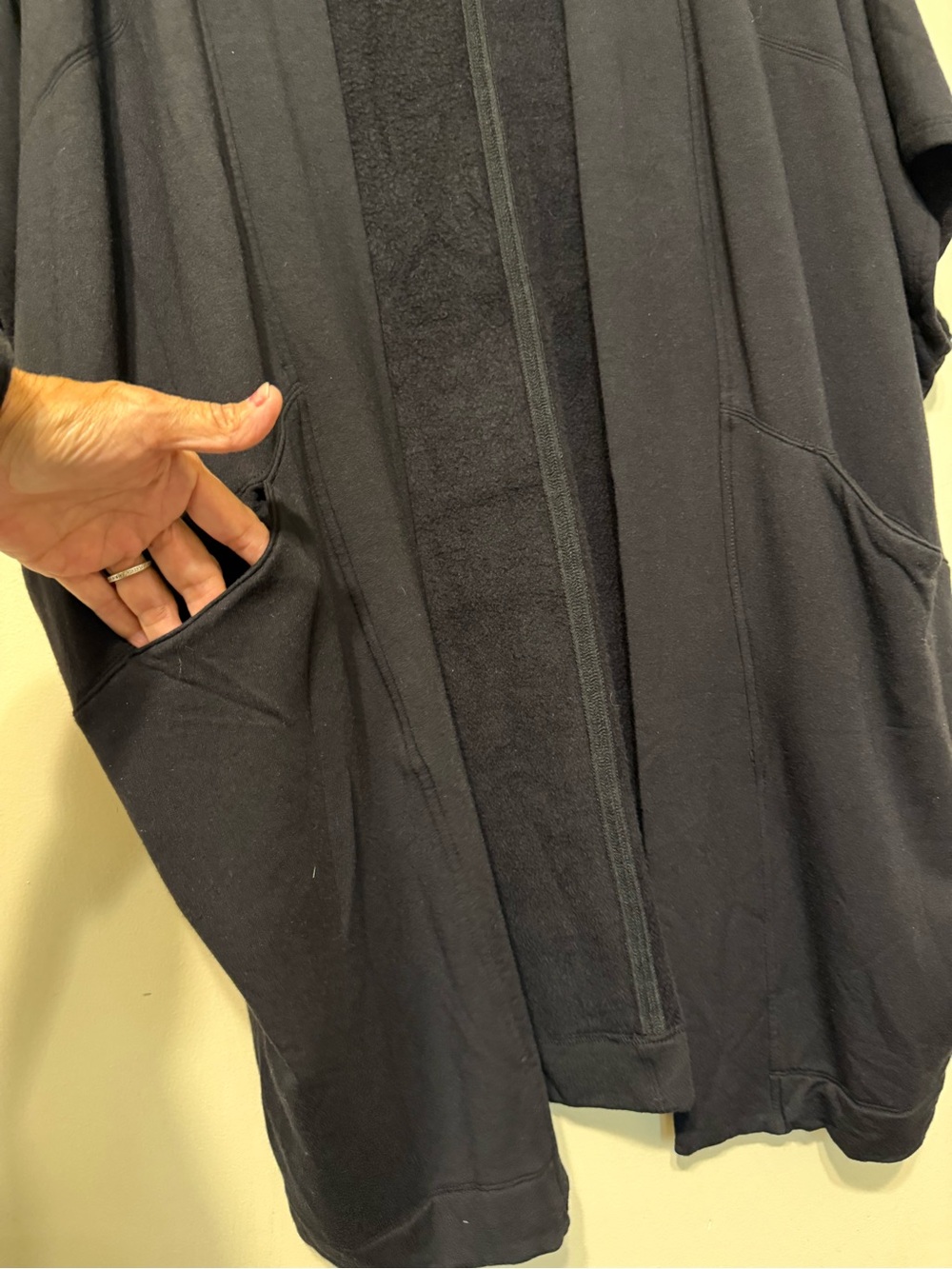 Soma Black Open-Front Cardigan with Pockets - Picture 3 of 9